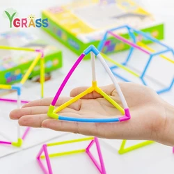 Children's Montessori Toys Kids Educational 3 Years Primary Mathematics Counting Toy Math ABS Solid Geometry Model