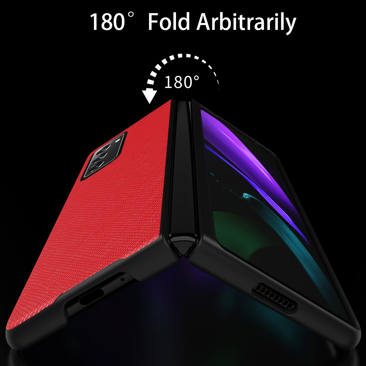 Leather Flip Foldable Case for Samsung Galaxy Z Fold 2 Cover Cases SM F916B SM F916N W21 Z Fold 2 5G Full Protection Phone Shell