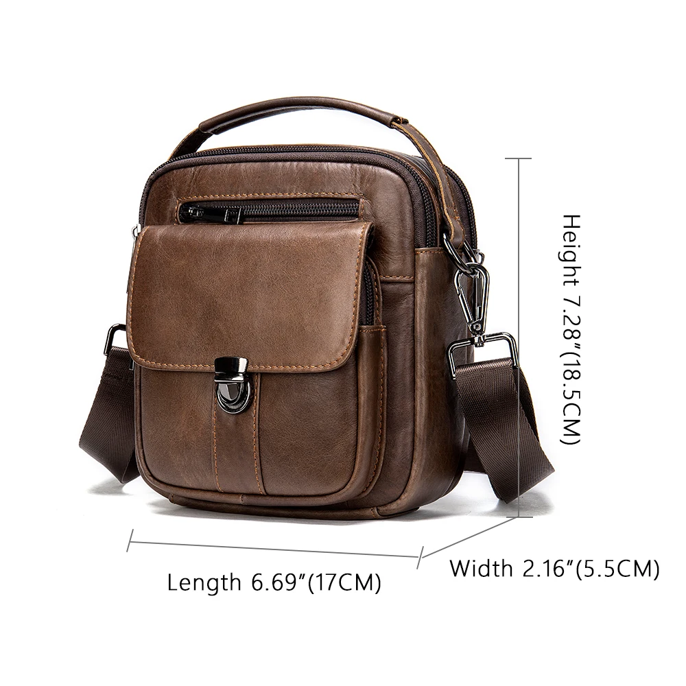 MVA Genuine Leather Men\'s Messenger Bag Shoulder Bags for Men Crossbody Bags Small Man Designer Shoulder Handbag Bolso Male 7438