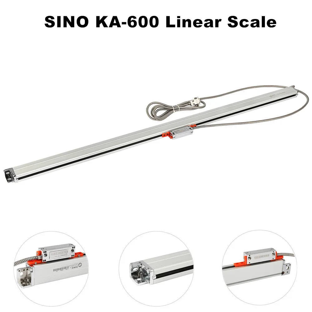 Sino-escala de Vidro Linear para Fresar Torno Ka600 1100 1200 1300 1400 1500 mm Mícrons Ttl Dro Ka600 0005 mm 1500 mm