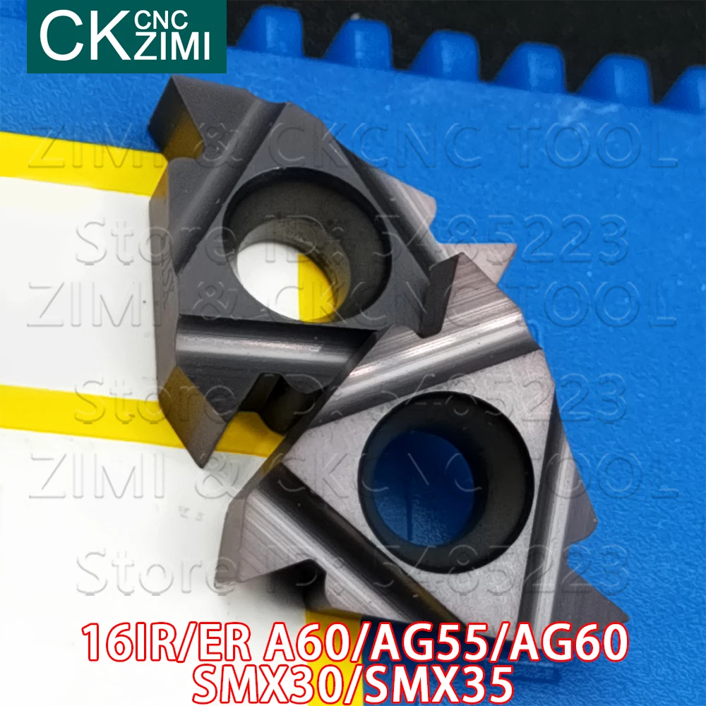 16IR 16ER A60 AG55 AG60 SMX30 SMX35 Internal Benang Eksternal Turning Sisipan CNC Alat Sisipan Ulir Mengubah Sisipan
