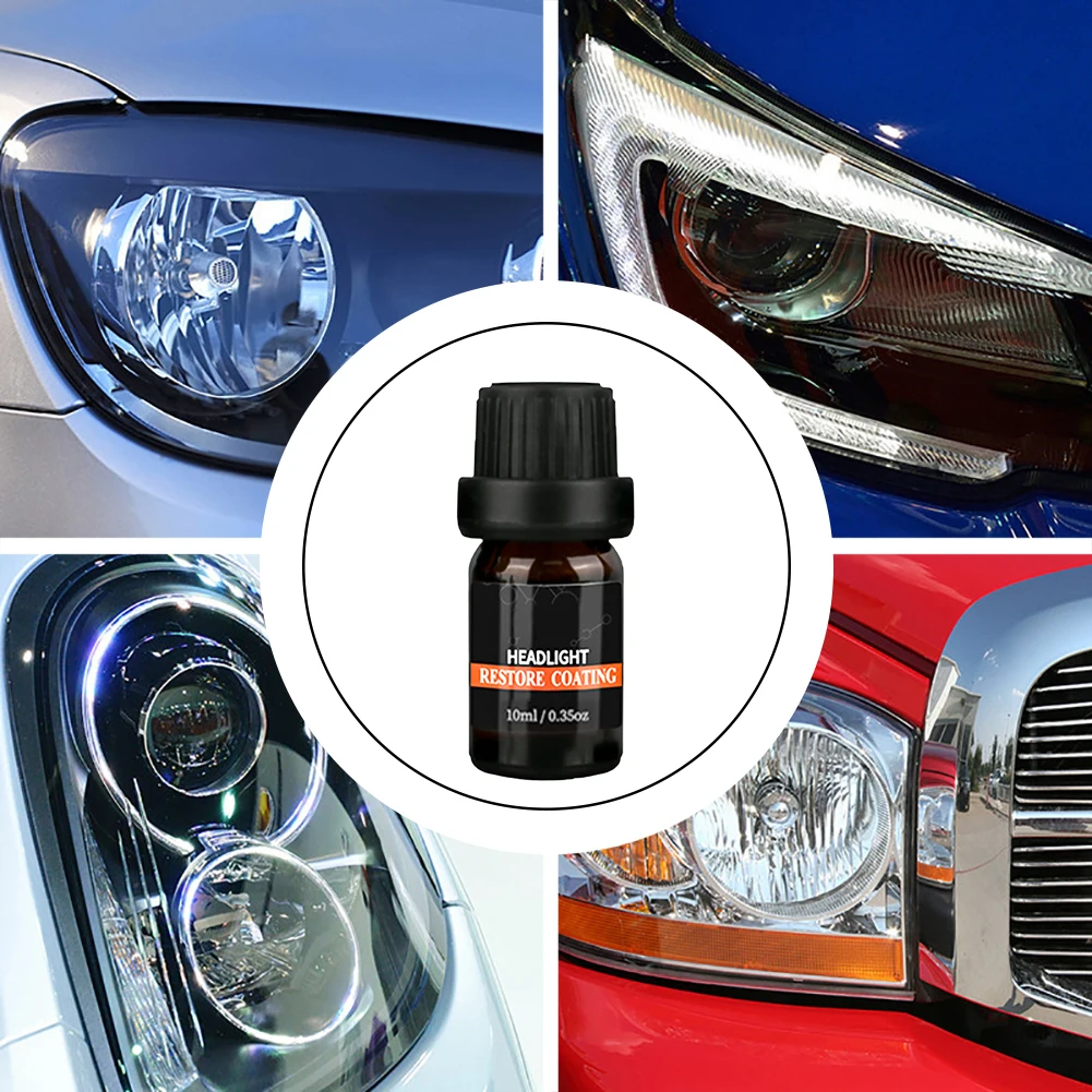 10ML Car Headlight Repair Coating Solution Repair Kit Oxidation Rearview Coating Headlight Polishing Anti-scratch Liquid Set