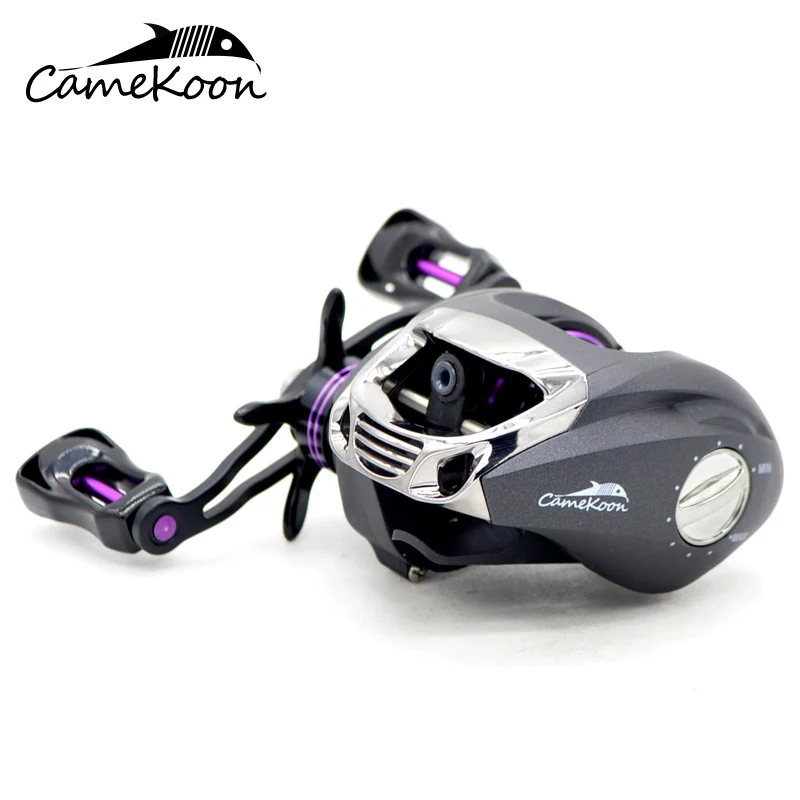 CAMEKOON Baitcasting Reel 8KG Max Drag 198g Super Light Weight Casting Coil 6.3:1 Smooth Magnetic Brake System Saltwater Fishing