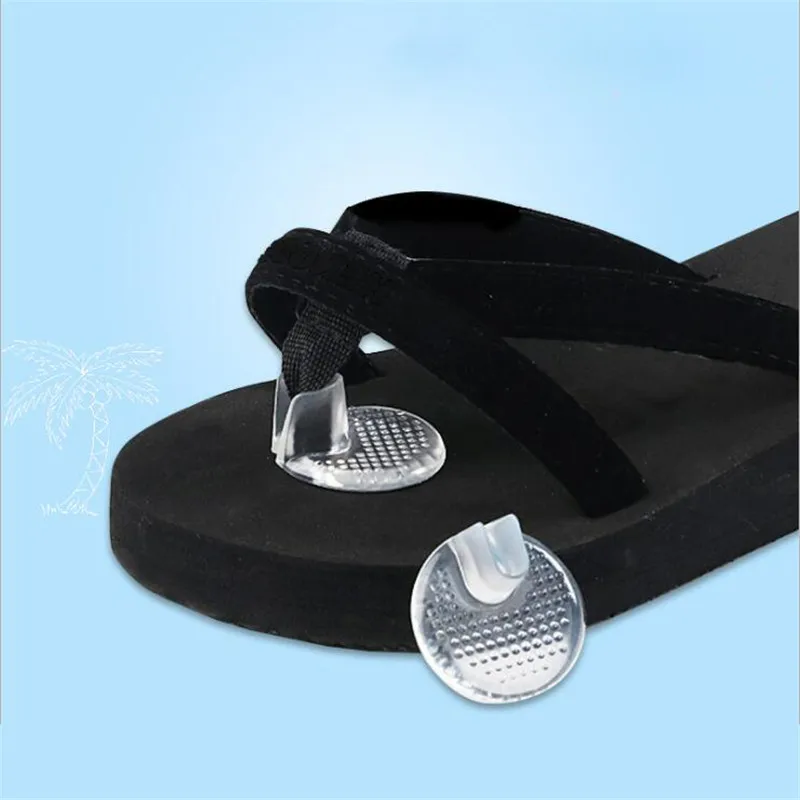 1 Pair Transparent Gel Shoes Inserts shoe-pad Cushion Flip Flop Sandals Toe Separator Massage Shoe Insole Cushion dropship