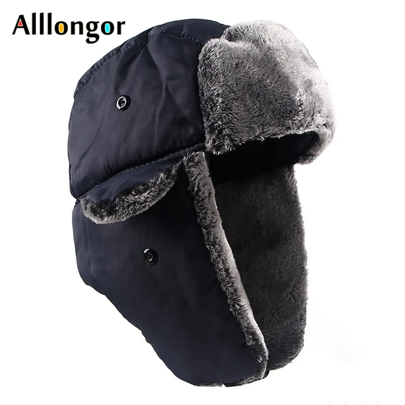 Ushanka Russia 2024 Men\'s Winter Thermal Bomber Hats Men Women Fashion Earflap Ski Cap Thick Faux Fur Trapper Hat Snow Caps