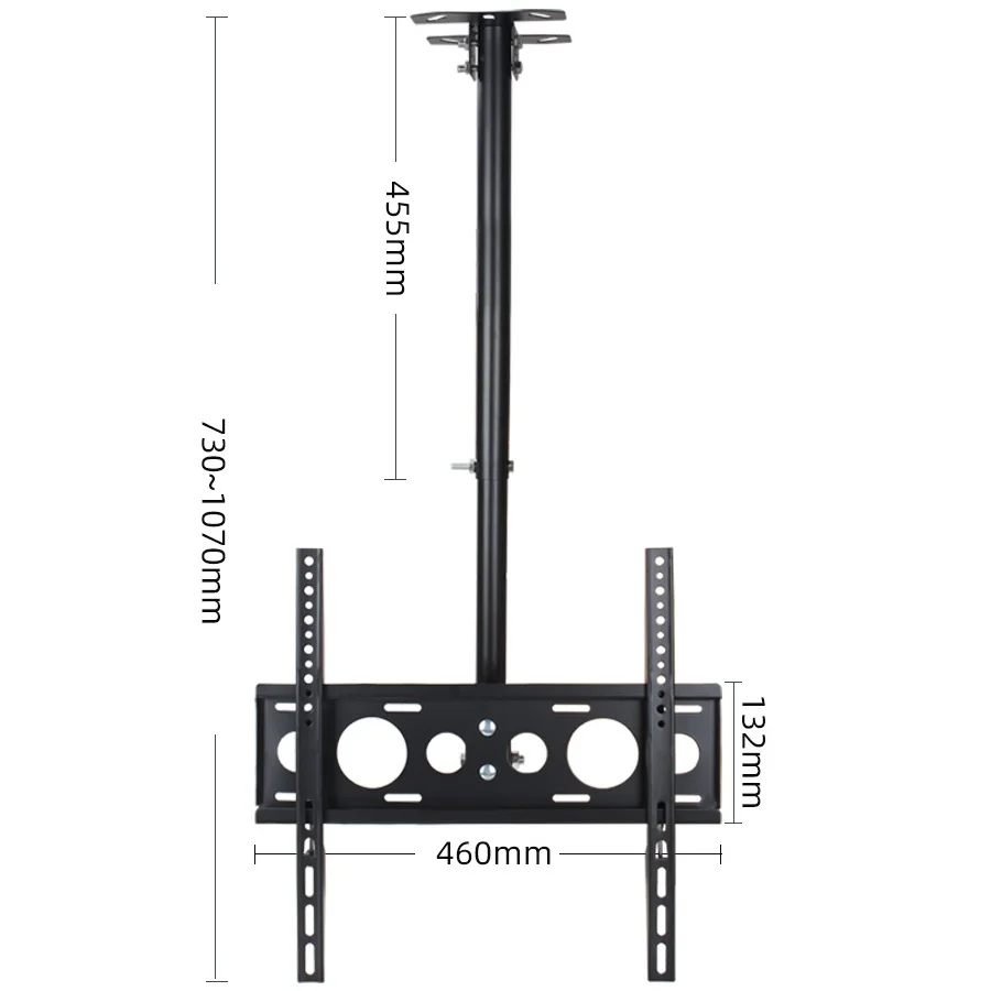 

HILLPORT Height Adjustable 26 32 45 50 55 "TV Ceiling Bracket Lcd Supports Up And Down Tilt Mounting Arm Led Stand Soporte T540