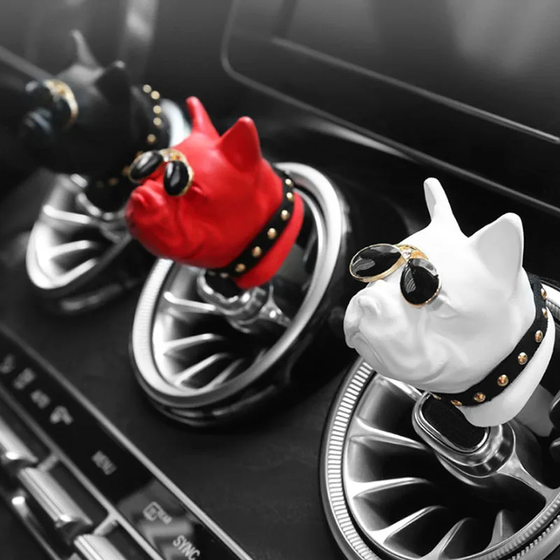 Creative Bulldog Car Air Freshener Perfume Clip Fragrance Diffuser Auto Vents Scent Odor Freshener Perfume Interior Decoration