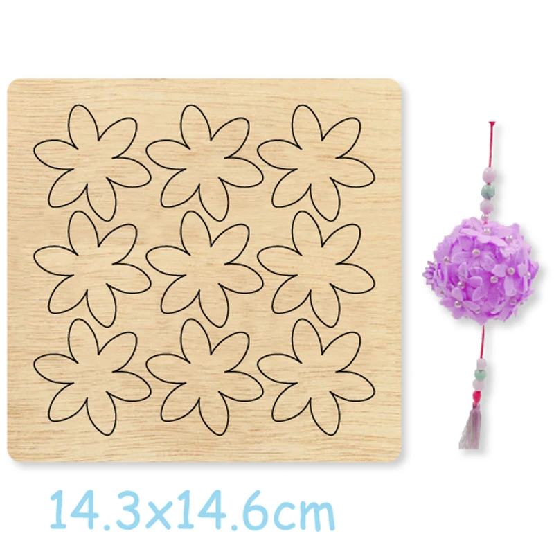 

3D Flower Ball Easy to Make Flower Wooden Mold Cutting Wood Dies For DIY Earrings/Headwear/Brooch/Clothing Accessories 2020 New