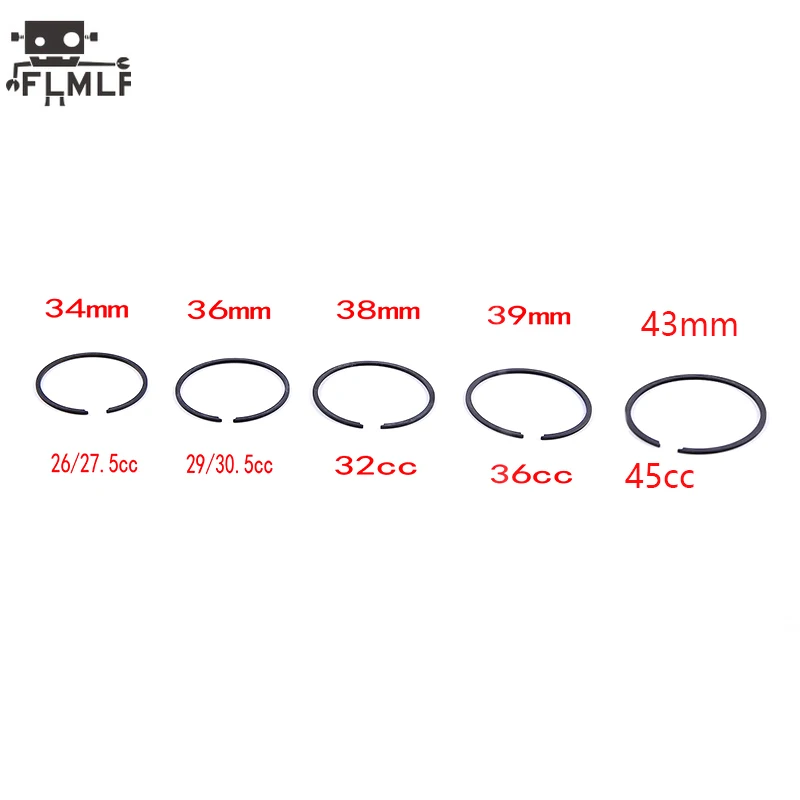 Piston Ring 34-43mm for 26cc-45cc Zenoah CY Fit for 1/5 Hpi Baja Lois 5ive-T DBXL FG Engine Parts