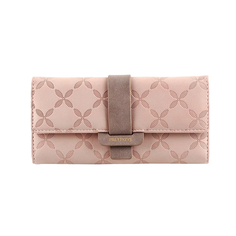 

2023 Fashion Women Wallet Brand PU Leather Flower Pattern Female Purse Carteira Designer Trifold Card Holder Long Ladies Wallets