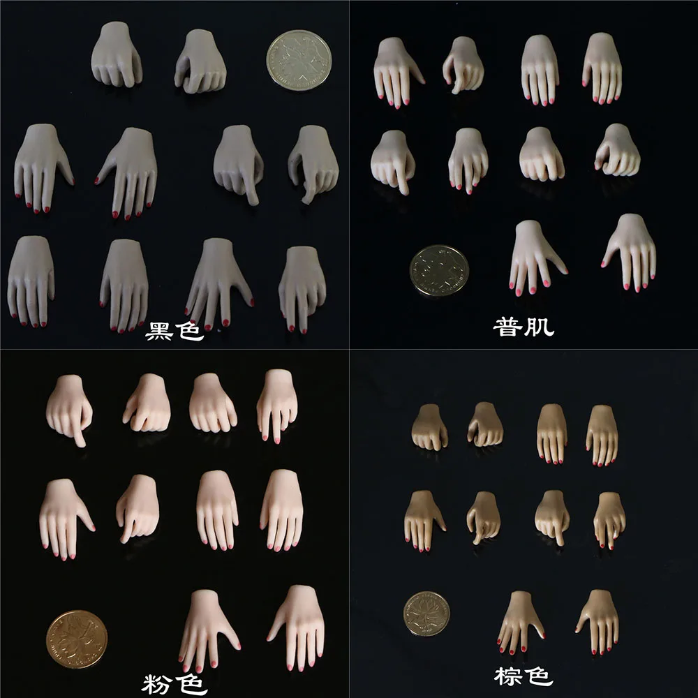 

5 Pairs/Set 1/6 Scale Accessories 6 Styles Wheat/Normal Nails Eagle Claw Female Hands Types Models Fit 12" Action Figure Body