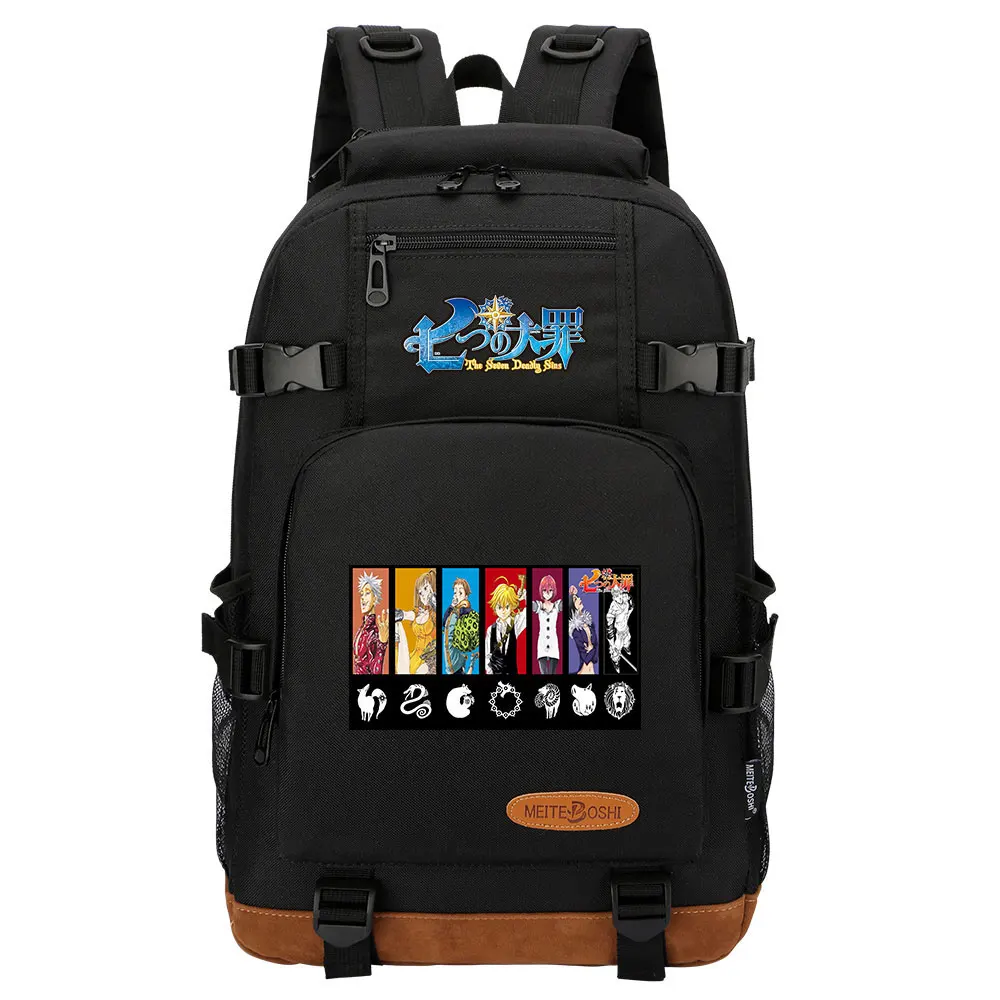 New Anime The Seven Deadly Sins Backpack Schoolbag BookBags Women Bagpack Teenagers Canvas Men Laptop Travel Shoulder Bags