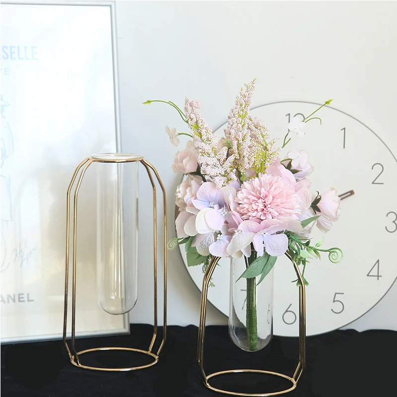 Artificial Hydrangea Rose Handhold Dandelion Bouquet Home Table Decoration Hotel Wedding Handhold Decoration False Flower