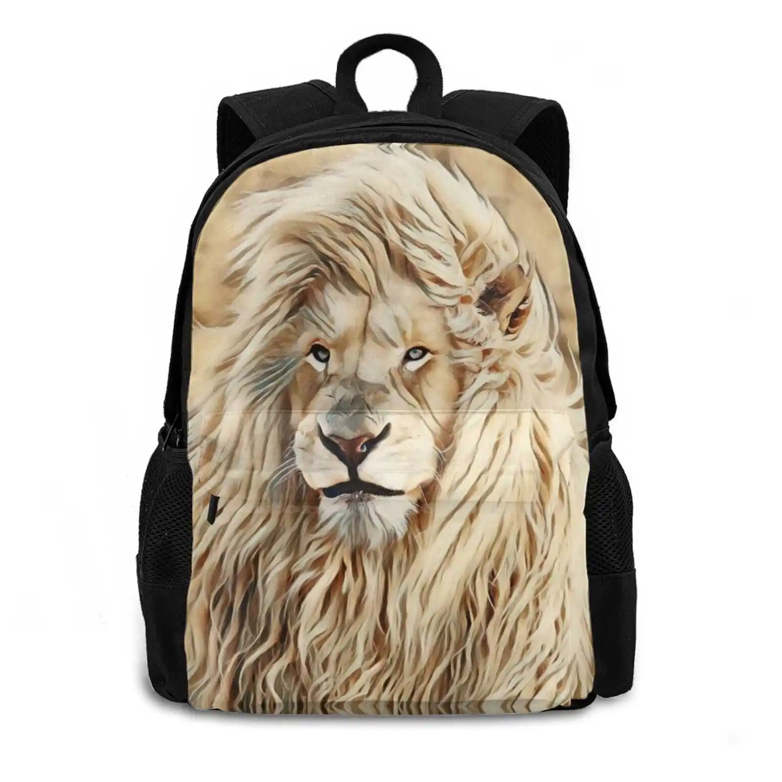 Lion Art Design 470D Print Design Backpack Student Bag Lioness Sketch Simba Cute Cartoon Cat Scar Tiger Vector Wicked A African