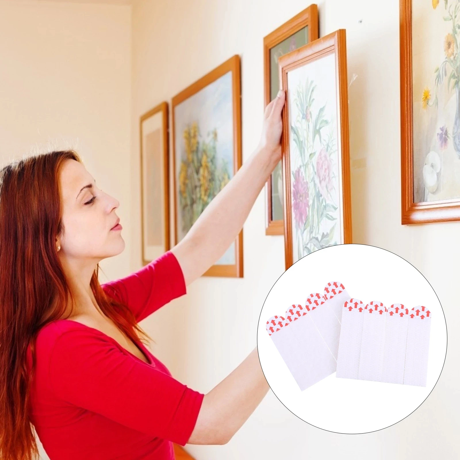 

Double Sided Picture Hanging Strips Adhesive Hook Loop Tape for Mounting Photo Frame Fixed Home Wall Decor Hanging DIY Stickers