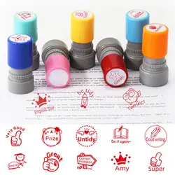 Kids Seal Scrapbooking Stamper Cartoon Stamps Children Toy Stamps Commentary Stamp Teaching stamp Reward Seal Encouragement