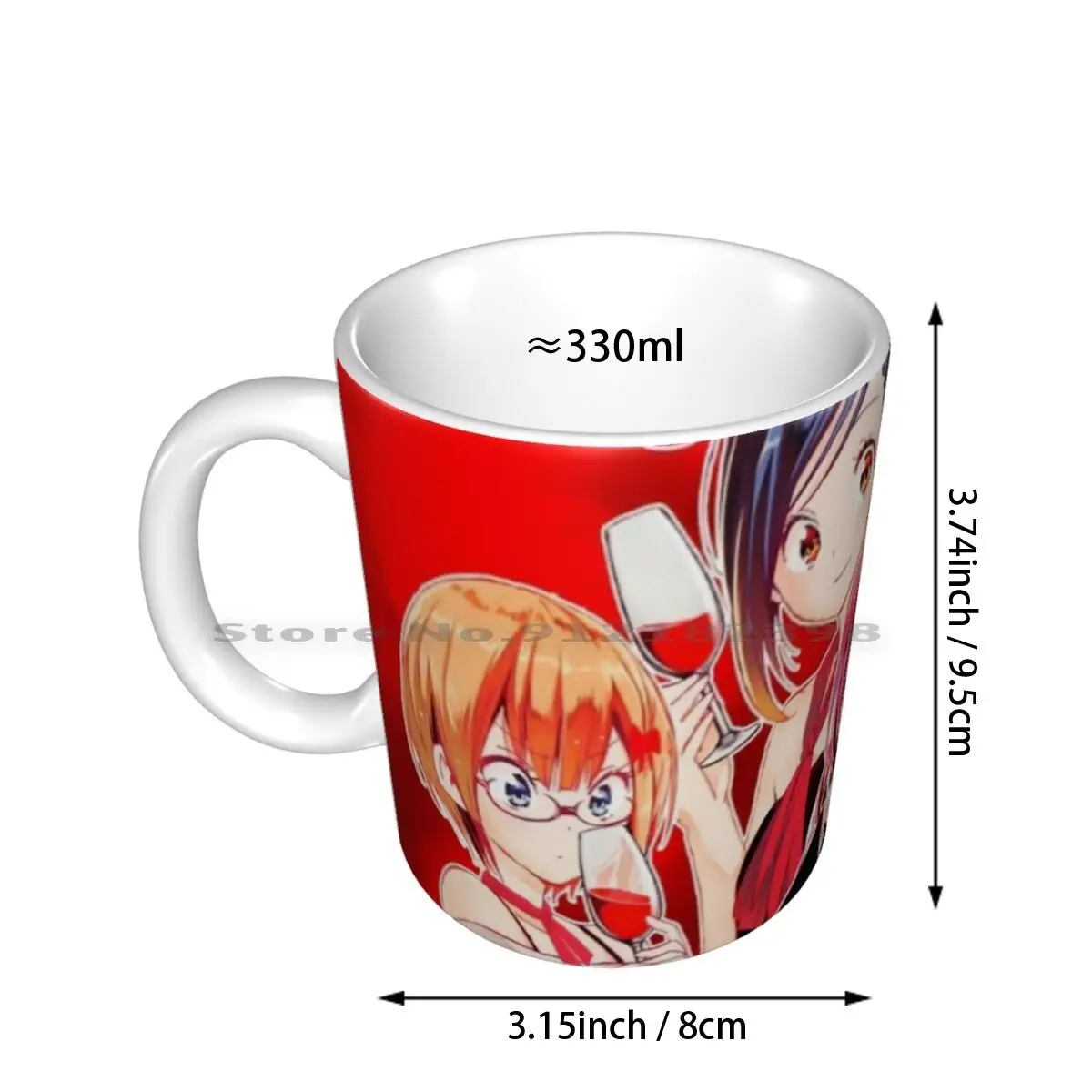 We Never Learn-1 Ceramic Mugs Coffee Cups Milk Tea Mug Anime We Never Learn Bokuben Creative Trending Vintage Gift Bottle Cup