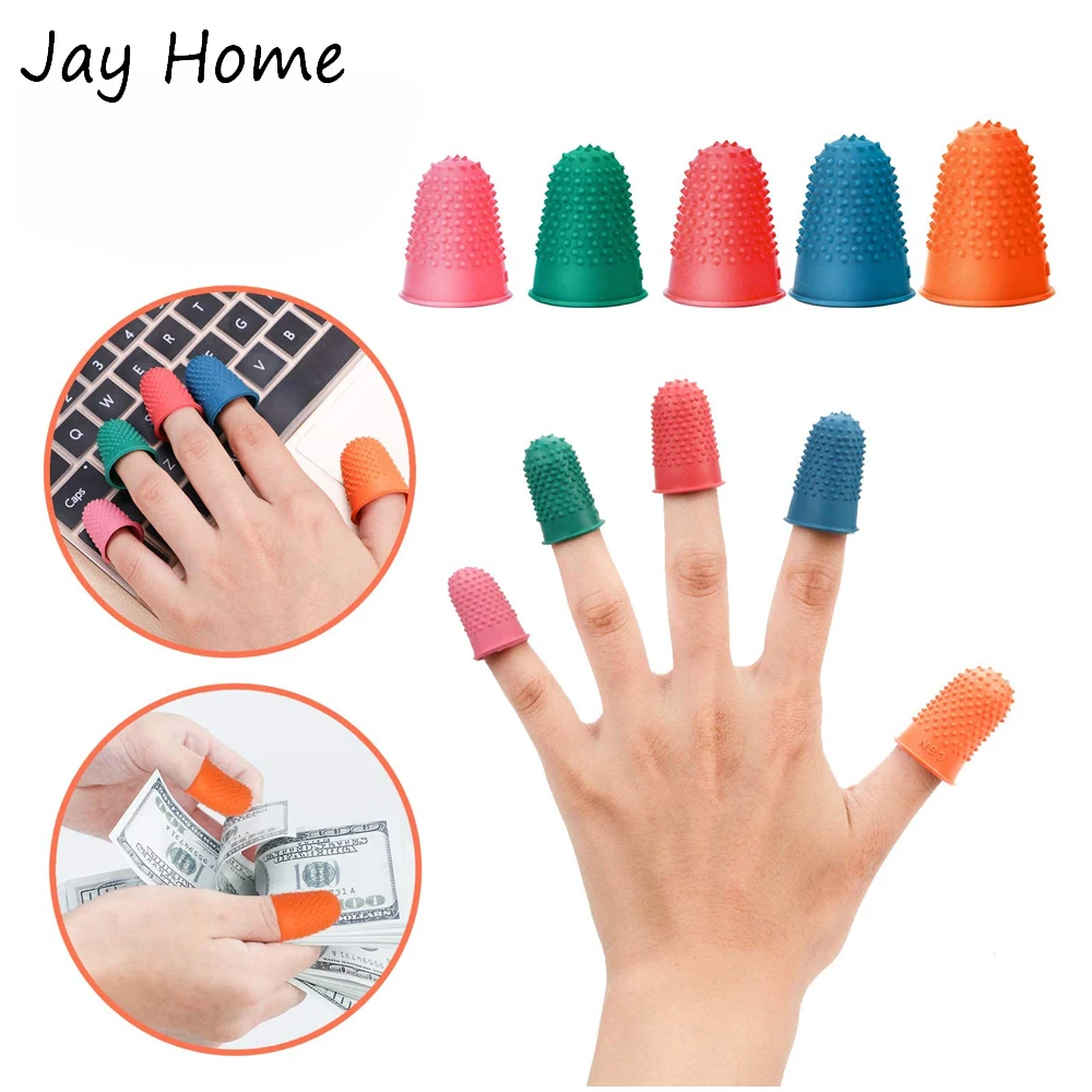 5/2/1Pc Sewing Thimble Hand-Working Sewing Thimble Finger Protector Rubber Fingers Cover Thimble DIY Quilting Sewing Accessories