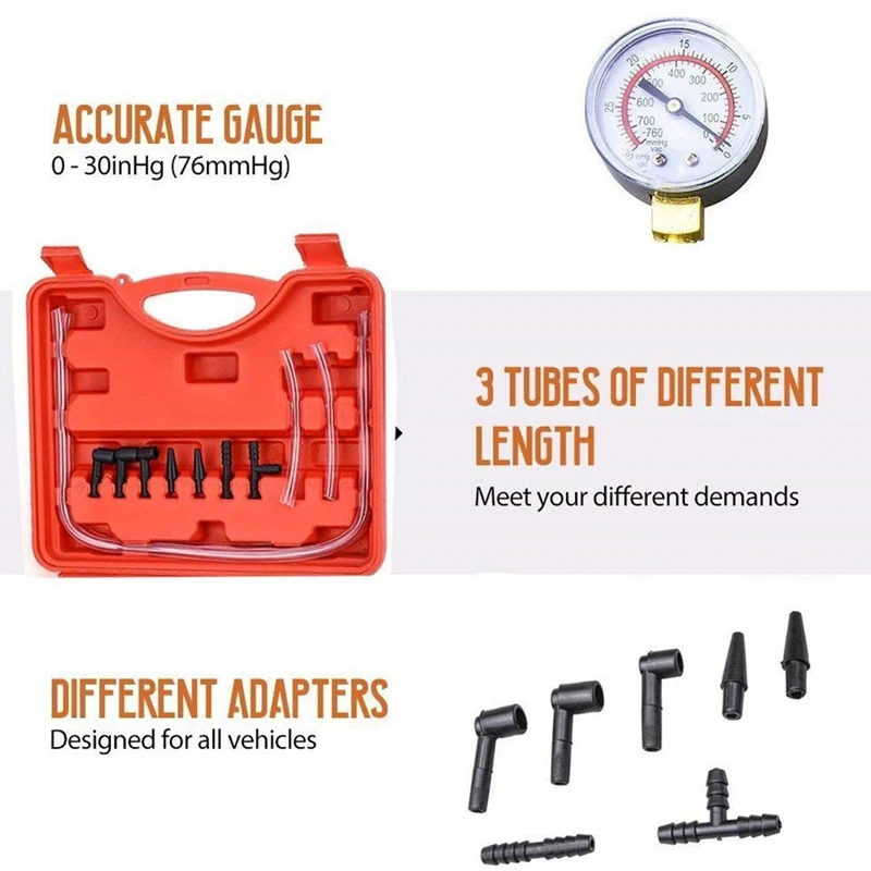 Hand Held Vacuum Pump Tester Brake Bleeder Kit Portable Bleeding Tools for Car B88