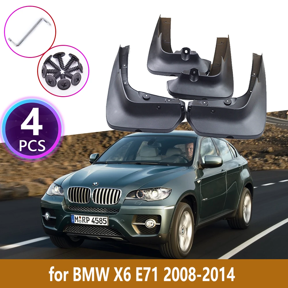 Car Mudguards For BMW X6 E71 2008 2009 2010 2011 2012 2013 2014 Cladding Splash Mud Flaps Flap Guards Mudflap Car Accessories