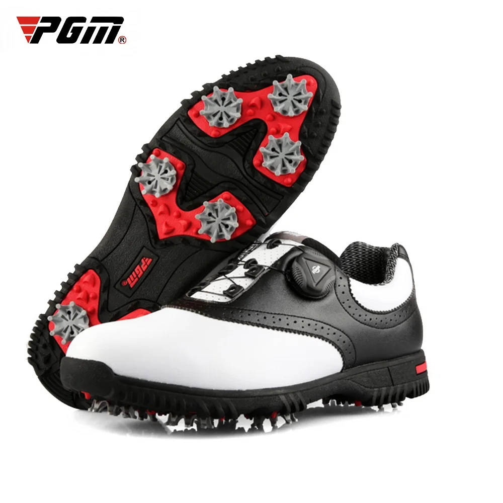 PGM-zapatos de Golf impermeables para hombre, zapatillas deportivas con hebillas giratorias, antideslizantes, entrenadores de Golf multifuncionales