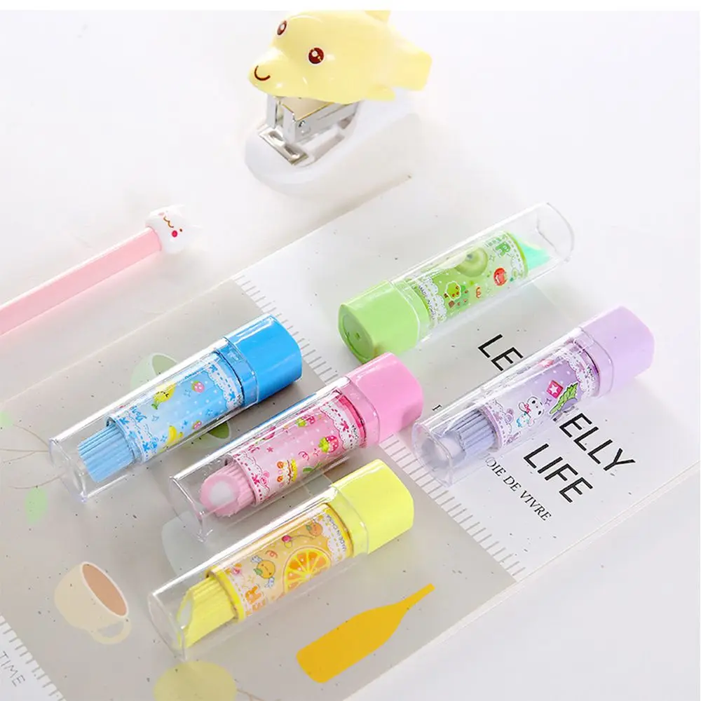 1PC Kids Creative Lipstick Rotary Rubber Eraser Kawaii Stationery Student Prize Children Gift Office School Stationery Supplies