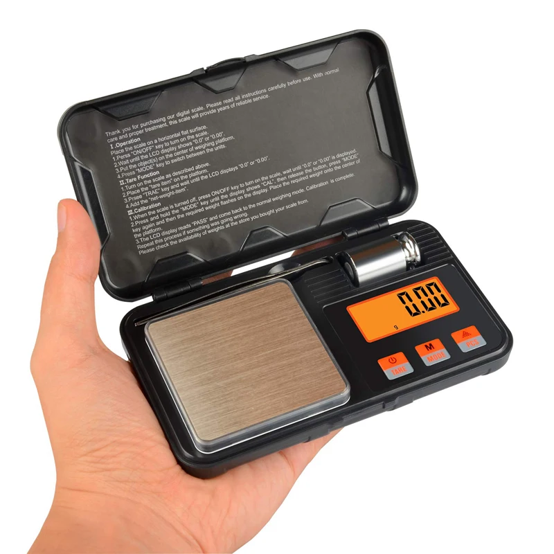 Electronic Digital Scale 200g 0.01g Mini Scale Precision Professional Pocket Scale Calibration Weights