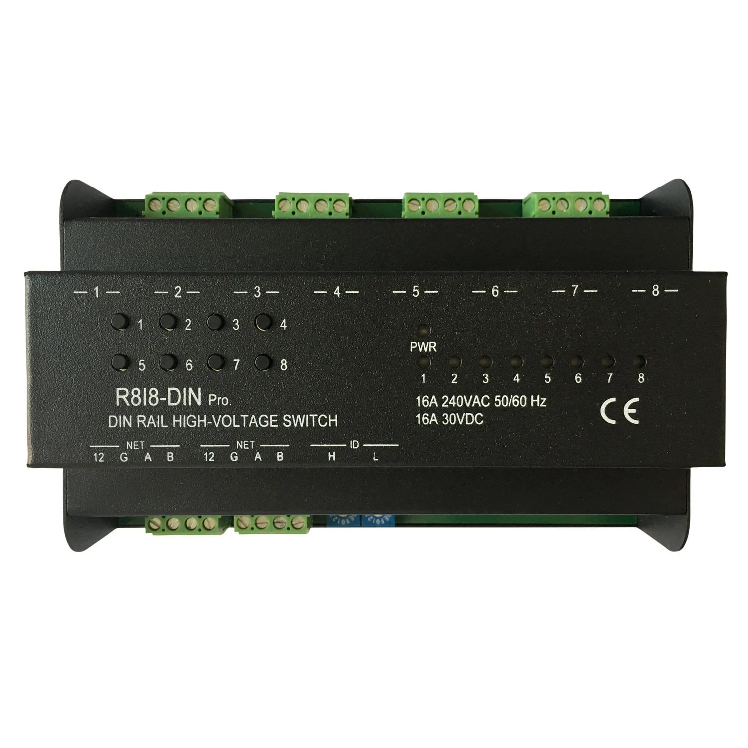 

Guide Type Relay 8 Channel 16A Strong Current Relay Switch with Control4 Drive Serial Port Communication