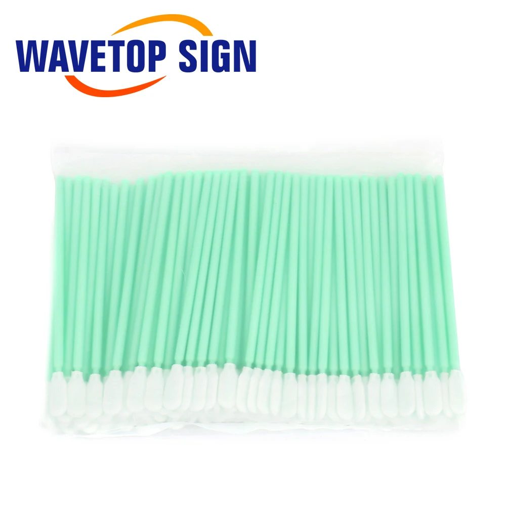WaveTopSign 500Pcs Bag Cotton Swabs Dust-free Anti-static Cleaning Q-tips For Fiber Laser Machine Focus Lens Protection Windows