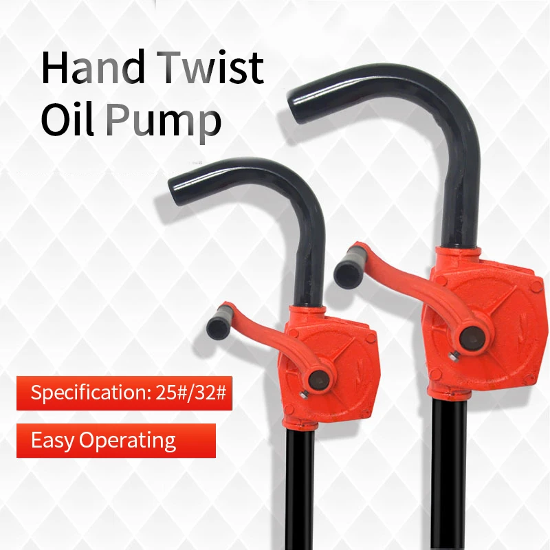 Hand Twist Oil Pump Cast Iron Material Square Head 25 Type 32 Manual Pumping Unit Oil Barrel Pump Filling Pump