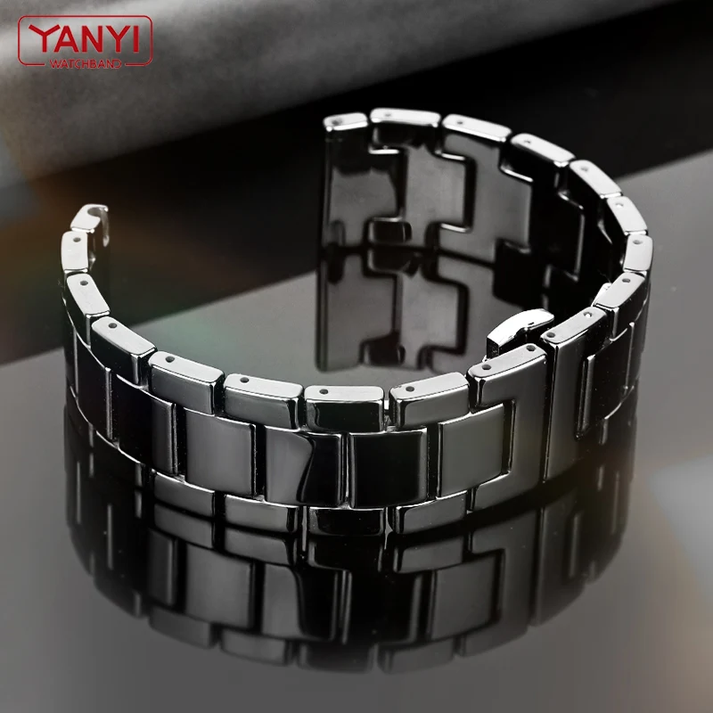 Ceramic Watch Band 14mm 16mm 18mm 20mm 22mm watchband for omega moonswatch Amazfit Samsung strap mens women wristwatches band