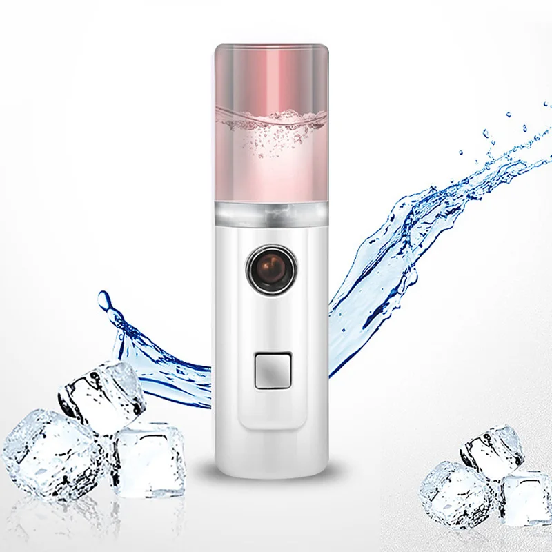 مرطب وجه صغير محمول ، شحن USB ، مبخر للوجه ، رذاذ الماء ، محمول ، سعة 30 مللي