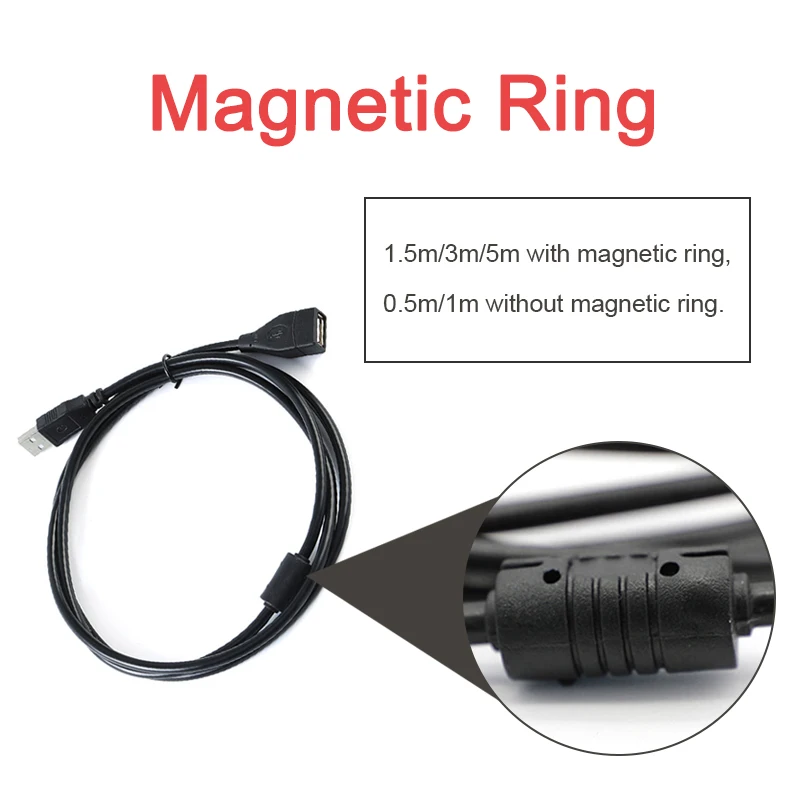 USB Extension Cable USB 2.0 cable for Smart TV PS4 Speed Data Extension Cables Male to Female Wire 0.5m 1m 1.5m 3m 5m