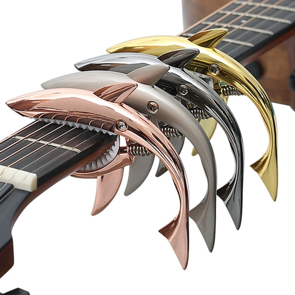 Free Shipping Alloy Guitar Capo Shark Capo for Acoustic Electric Guitar with Good Hand Feeling And No Fret Buzz Accessories