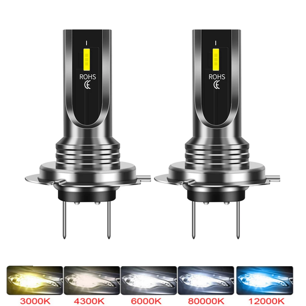 

2Pcs Mini Turbo 12000lms Led Car Headlight H1 H3 H4 H7 H8 H9 H11 H6 9005 9006 880 881 Running Light Fog lamp Motorcycle light