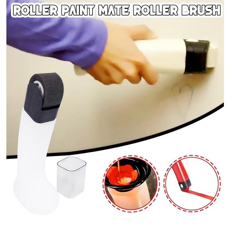 Dropshipping Portable Paint Roller Brush Household Use Wall Brushes Tackle Roll Decorative Painting Brush Tool