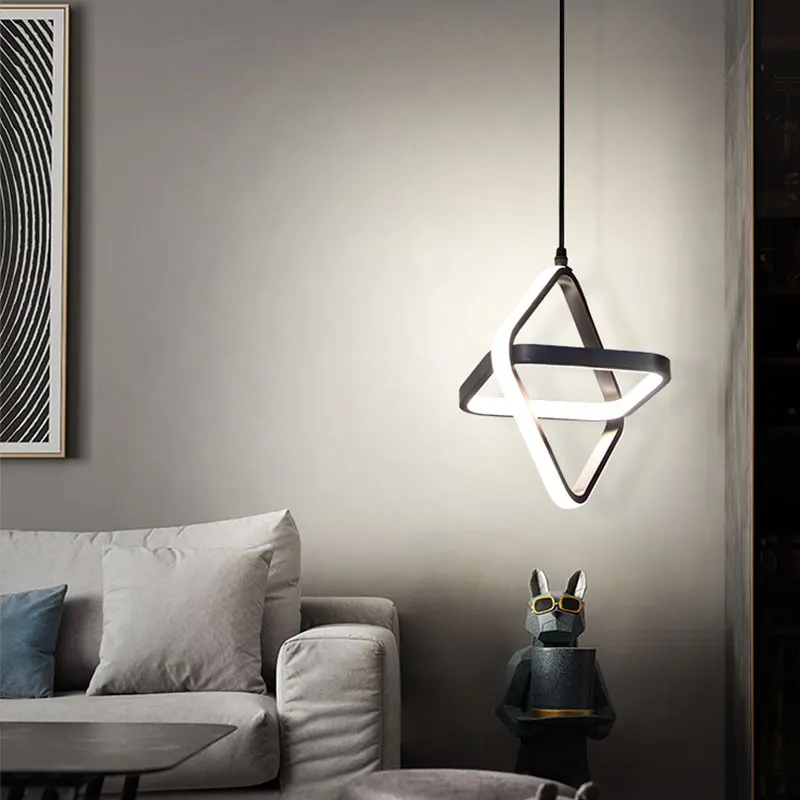 

LED Chandelier Nordic Indoor Home Lamp Minimalist Fixture Bedroom Bedside Pendant Light Hanging Lustre Living Dining Study Room