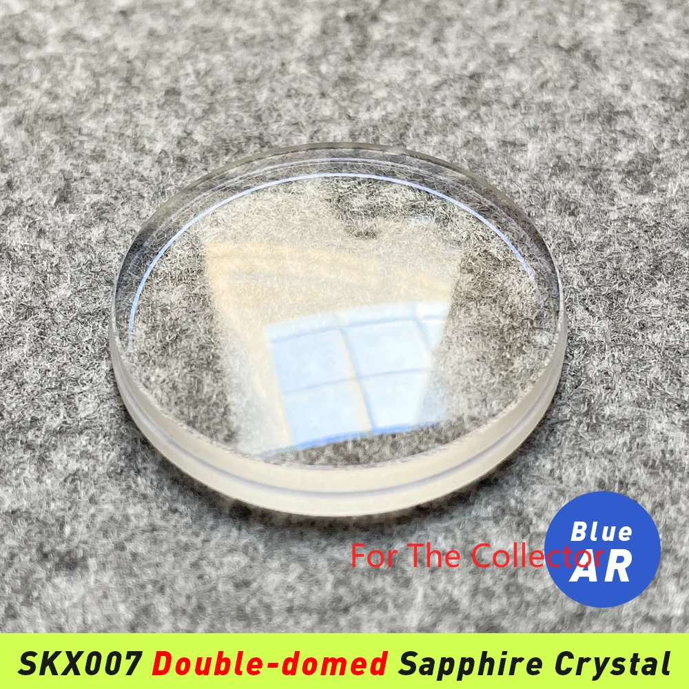 

High Quality SKX007/SKX175/SKX011/SRPD Double Domed Sapphire Crystal With Blue AR Compatible With Sloped Insert