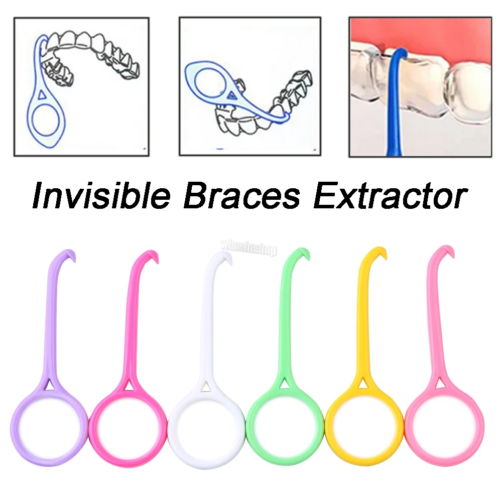 

1/6PCS Dental Removal Hook Tool Plastic Braces Orthodontic Aligner Remove Invisible Removable Braces Clear Aligner for Oral Care