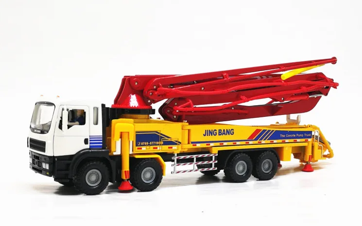 High-quality alloy concrete pump truck model,1:50 heavy-duty pump truck construction truck toy,original packaging,free shipping