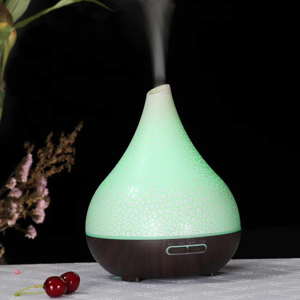 400ML Ultrasonic Air Humidifier Aroma Essential Oil Diffuser Wood Aromatherapy Remote Control humidificador air vaporizer
