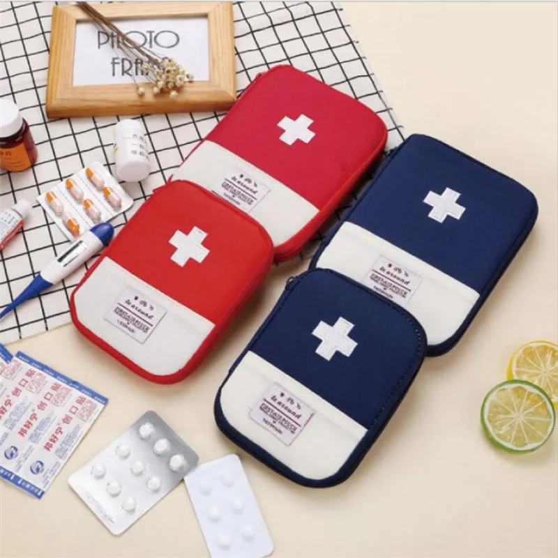 Bolsa de almacenamiento portátil para medicina de primeros auxilios, organizador de supervivencia y pastillas para exteriores, Kits de emergencia,