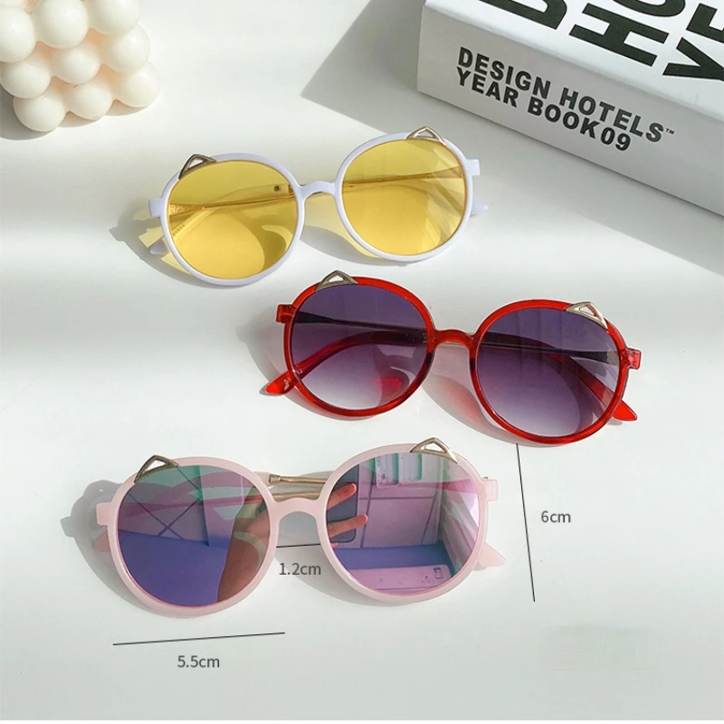 New Children Colors Geometry Shape Fashion Round Sunglasses Boys Girls Vintage Sunglasses UV Protection Classic Kids Eyewear