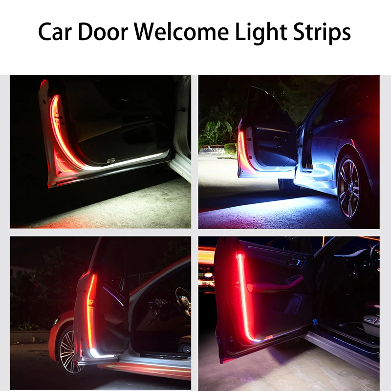 

2021 NEW Car Door Welcome Strips Strobe Light For Mercedes Benz W211 W203 W204 W210 W205 W212 W220 AMG A B C E Jaguar XE XF XJ