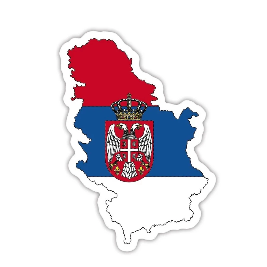 

A0554#13cm/17cm Removable Decal Serbia Map Flag Car Sticker Waterproof Accessories on Bumper Rear Window