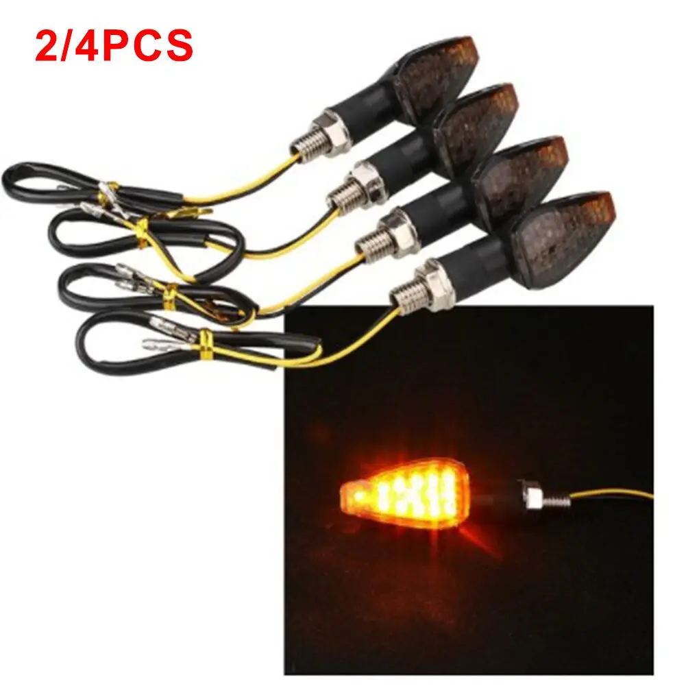 Universal Flasher Motorcycle LED Turn Signals Indicator Triangle DRL Blinker Signal Lamp For Honda Kawasaki Yamaha Ducati