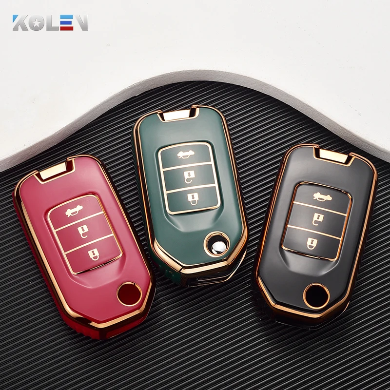 Fashion TPU Car Remote Key Case Cover Shell Fob For Honda Civic CRV CR-V HR-V Crider XR-V City Jade Odyssey Protector Holder Bag