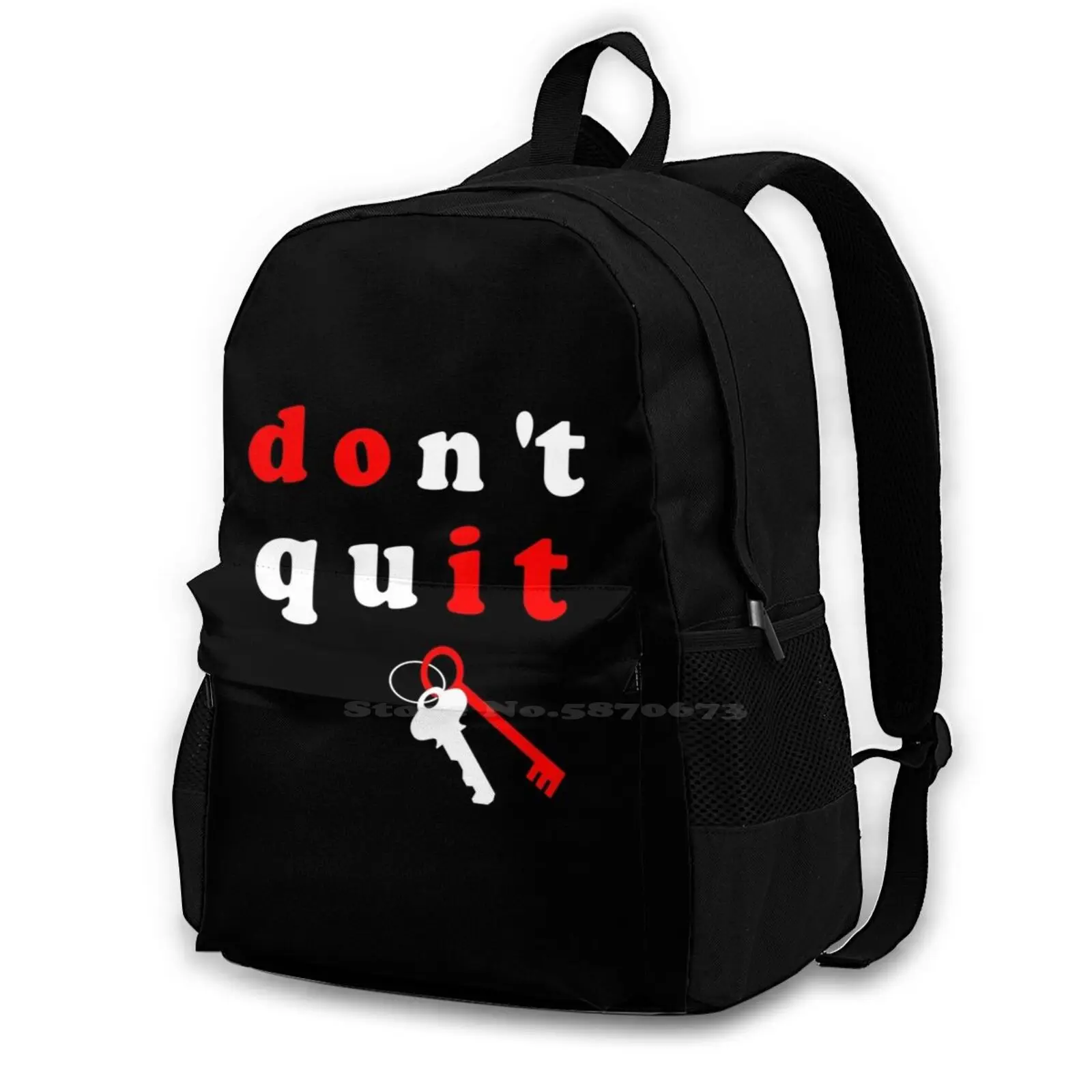 Don't Quit Do It N’abandonne Pas Fais Le Large Capacity School Backpack Laptop Travel Bags Dont Quit Do It Exercise Fitness