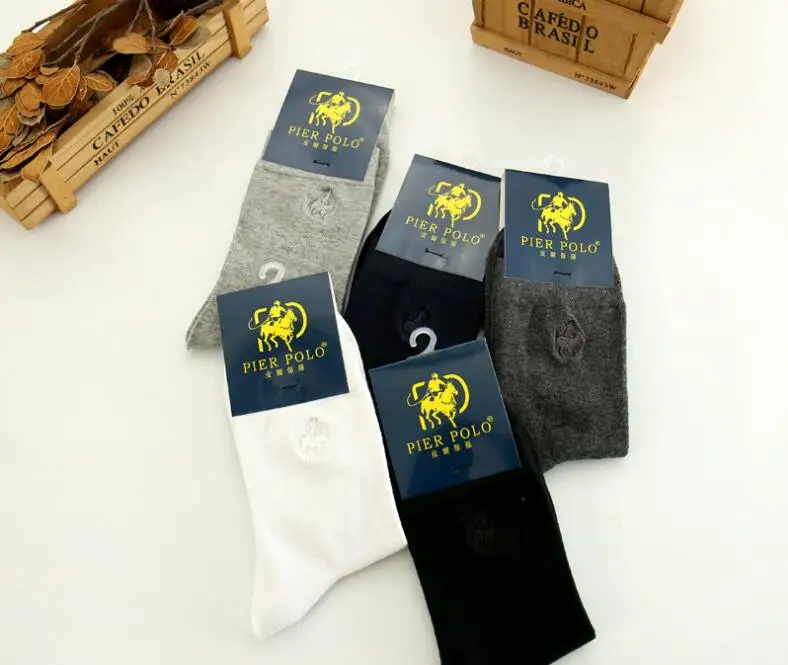 PIER Polo socks 5 Pairs/lot autumn new male POLO socks Cotton classic casual socks business Embroidery Calcetines Hombre Sox