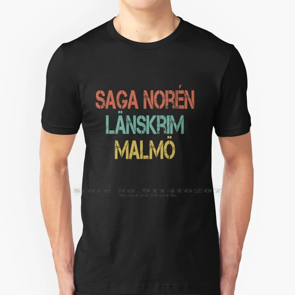 Saga Norén , L?nskrim Malm? Slim Fit T-Shirt 100% Cotton T Shirt Bridge Broen Bron Lanskrim Malmo Noren Saga Sweden Tv Denmark